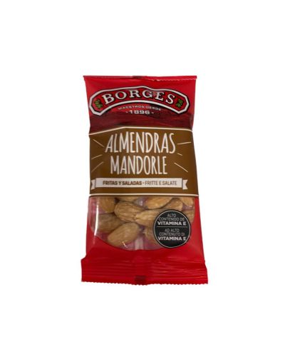 Almendras Borges Fritas 30 gramos caja de 25 bolsas