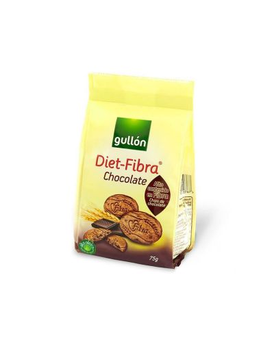 Galleta Gullón Diet Fibra Chocolate 75 gramos – Estuche de 12 paquetes