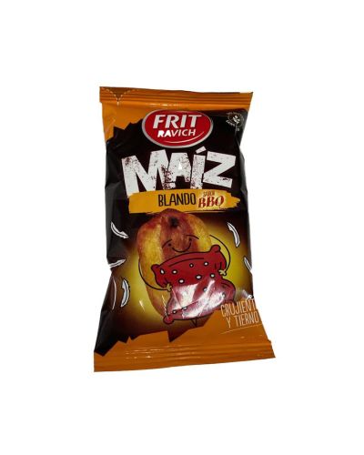 Maiz Blando Frit Ravich sabor BBQ 40 gramos – Caja de 72 bolsas