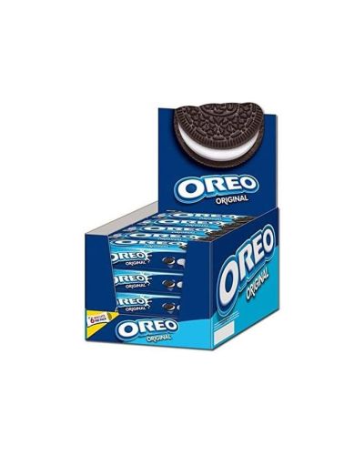 Oreo Original 66 gramos – 6 galletas – galleta de chocolate rellena de crema vainilla – Estuche de 20 paquetes