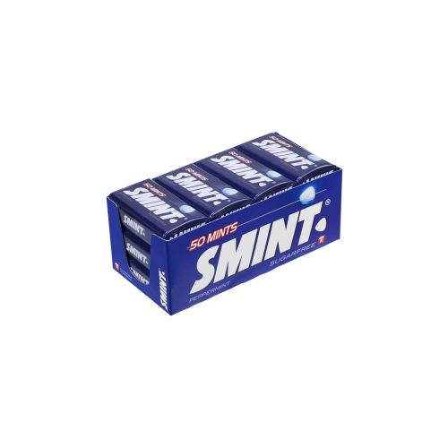 Smint Tin Menta – Caramel sense Sucre sabor a Menta super refrescant – 12 llaunes de 50 gragees